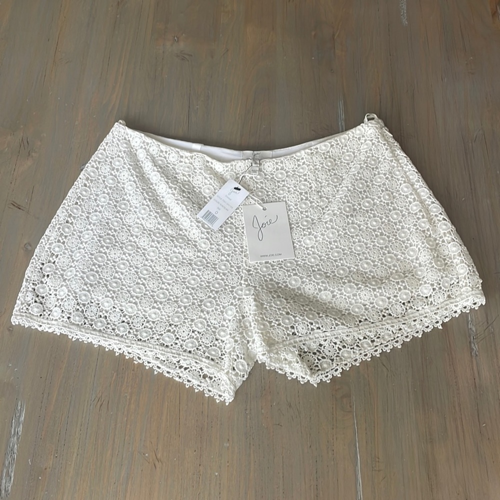 NWT Joie Somme Crochet Lace Shorts - Ivory